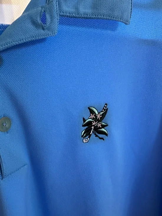 Nike Laurel Valley Arnold Palmer Blue Short-Sleeve Polo Shirt - Picture 3 of 6